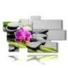 paintings with stones and orchids 1 - version: 9 pannelli 182x107cm
