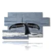 painting with whale tail in the - version: 7 pannelli 157x90cm