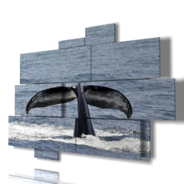 Achetez des tableaux modernes et des impressions peintes avec un sujet de queue de baleine | Mobilier de design