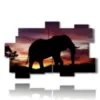 immagini di elefante al tramonto - version: 11 pannelli 182x115cm