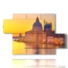 famous paintings in venice in the sunset - version: 5 pannelli 128x85cm
