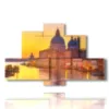 beruehmte bilder in venedig im sonnenuntergang - version: 6 pannelli 135x85cm