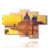 famous paintings in venice in the sunset - version: 6 pannelli 136x91cm