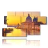 cuadros famosos en venecia al atardecer - version: 7 pannelli 157x90cm