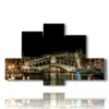 marco de fotos venecia de noche - version: 6 pannelli 135x85cm