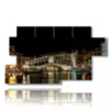 painting with photos venice at night - version: 7 pannelli 157x90cm
