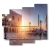 famous paintings of venice in the square - version: 5 pannelli 106x98cm