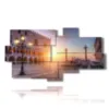 famous paintings of venice in the square - version: 8 pannelli 184x100cm