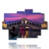marco de fotos centro de la ciudad de venecia de noche - version: 9 pannelli 164x114cm