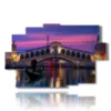 painting with photos venice city center by night - version: 9 pannelli 171x108cm