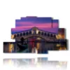 marco de fotos centro de la ciudad de venecia de noche - version: 9 pannelli 173x103cm