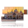 paintings venice piazza san marco at sunset - version: 7 pannelli 157x90cm