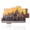 paintings venice piazza san marco at sunset - version: 10 pannelli 173x114cm