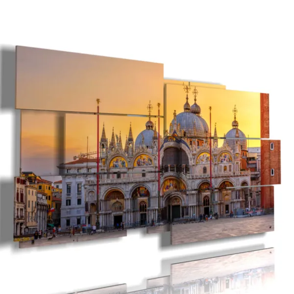 Tableaux de Venise, place Saint-Marc au coucher du soleil