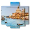 painting with photos venice - version: 5 pannelli 89x85cm