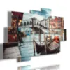 Painting with a photo of Venice
