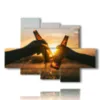 quadri birra al tramonto - version: 6 pannelli 135x96cm