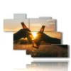 quadri birra al tramonto - version: 7 pannelli 150x102cm