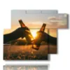 quadri birra al tramonto - version: 6 pannelli 122x96cm