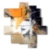 cuadros en 3d impresiones abstractas retrato de mujer - version: 11 pannelli 146x158cm