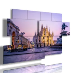 quadri in rilievo Milano e il Duomo