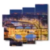 images florence di notte illuiminata - version: 5 pannelli 106x98cm