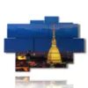 bilder turin bei nacht - version: 9 pannelli 164x114cm