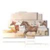 cuadros caballos en la tormenta de arena - version: 9 pannelli 173x103cm