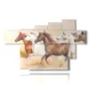 paintings horses in the sandstorm - version: 7 pannelli 173x108cm