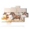 tableaux chevaux dans la tempete de sable - version: 10 pannelli 173x114cm