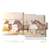 paintings horses in the sandstorm - version: 10 pannelli 183x100cm