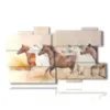 cuadros caballos en la tormenta de arena - version: 11 pannelli 184x104cm