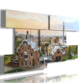 Paintings of downtown Barcelona