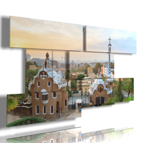 Paintings of downtown Barcelona