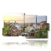 painting with photos of central barcelona by day - version: 10 pannelli 183x100cm