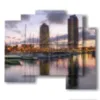 bild mit fotos von barcelona spanien - version: 5 pannelli 89x77cm