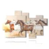 paintings horses in the sandstorm - version: 9 pannelli 185x115cm