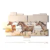 cuadros caballos en la tormenta de arena - version: 11 pannelli 198x112cm