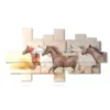 paintings horses in the sandstorm - version: 19 pannelli 276x148cm