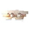 paintings horses in the sandstorm - version: 16 pannelli 293x107cm