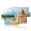 bild mit foto des parlaments von budapest - version: 9 pannelli 171x108cm