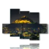 atene foto citta di notte - version: 6 pannelli 135x96cm