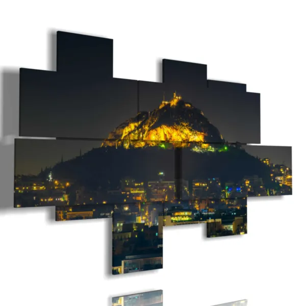 Foto de Atenas de noche en la ciudad