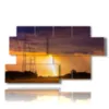 a temporal photo among the colors of the sunset - version: 7 pannelli 157x90cm