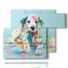 bilder mit hunden in einer welt der farben - version: 6 pannelli 122x96cm