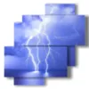 immagine fulmine nel blu - version: 4 pannelli 77x78cm