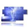 lightning image in the blue - version: 7 pannelli 157x90cm