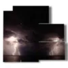 images of lightning over the sea - version: 5 pannelli 102x93cm