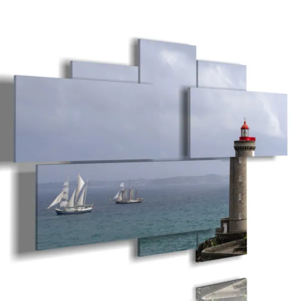 Bild, Meer und Panorama-Leuchtturm