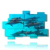 bild mit delfindruck - version: 11 pannelli 182x115cm